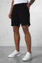 BLACK LINEN SHORTS
