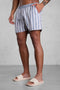DARKKHAKI STRIPED SWIMSHORTS