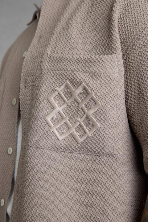 TAUPE MONOGRAM SHIRT