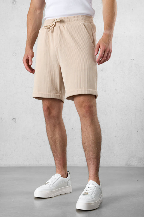 STONE RUFFLES SHORTS
