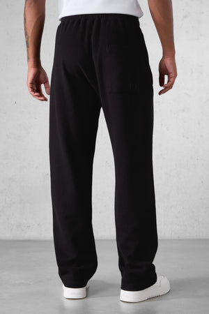 BLACK COMFY LOOSE SWEATPANTS