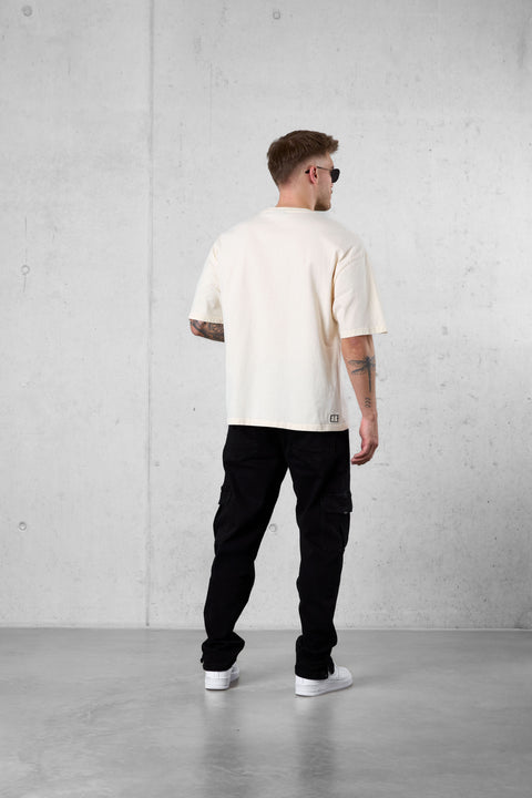 BEIGE DISCREET OVERSIZED TEE