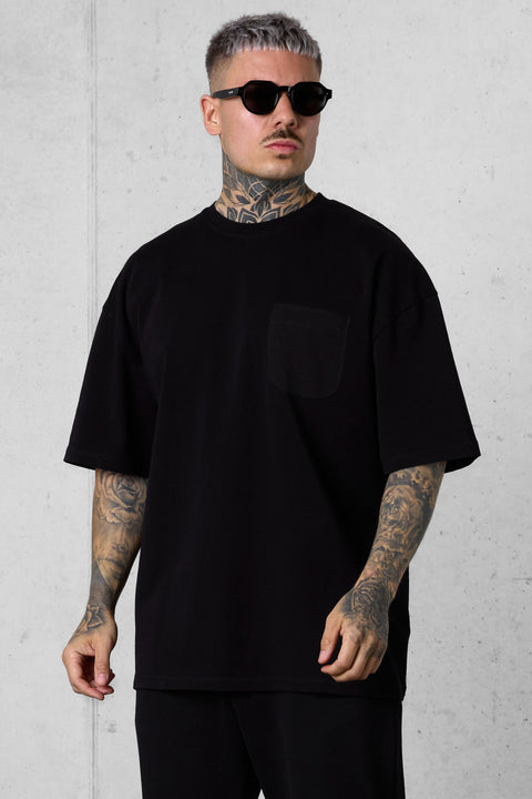 BLACK ICON POCKET OVERSIZED TEE