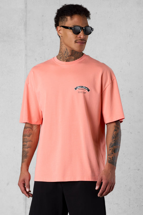 BURNTCORAL SUMMER ROMANCE OVERSIZED TEE