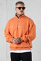 DUSTYORANGE DISCREET OVERSIZED HALFZIP SWEATER