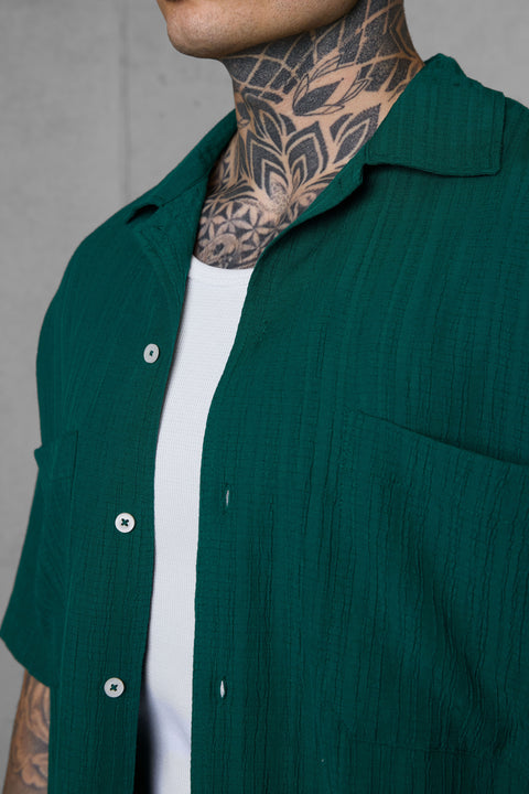 DARKGREEN STRIPED SHIRT