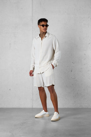 ECRU LINEN SHIRT