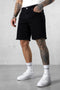 WASHED BLACK DISTRESSED JEANSSHORTS