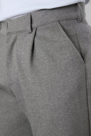 GREIGE WIDE TAILORED PANTS