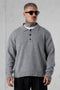 GREY KNIT POLO SWEATER