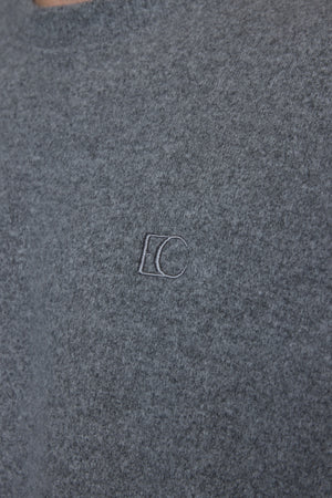 GREY MELANGE COMFY OVERSIZED SWEATER