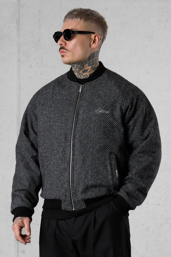 GREY SHADOW BOMBER JACKET