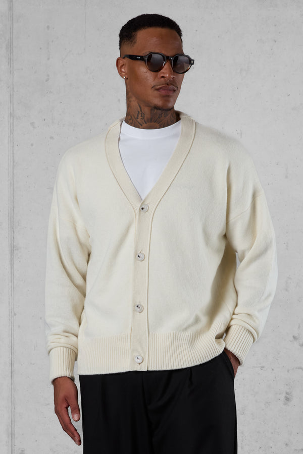 OFFWHITE OVERSIZED KNIT CARDIGAN