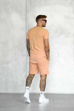 PEACH PALM STRIPE TEE