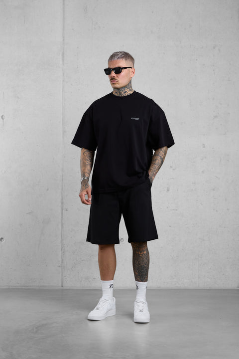 BLACK LOW SUN HOURS OVERSIZED TEE