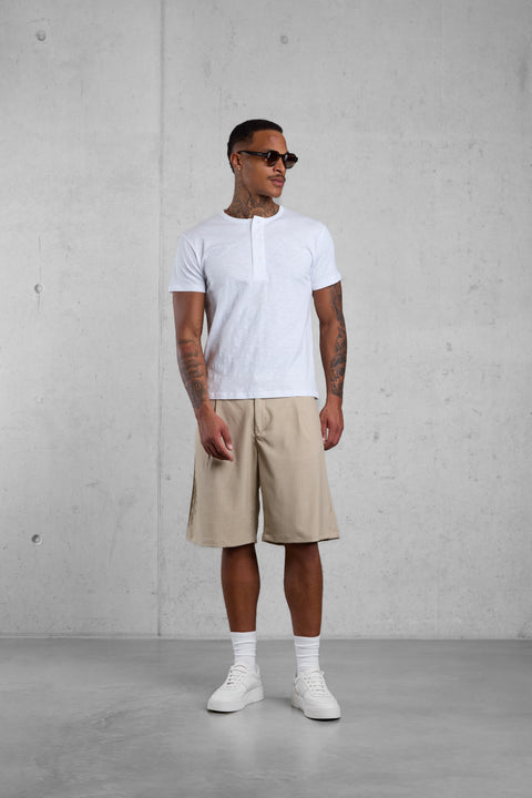 SAND WIDE TAILORED SHORTS