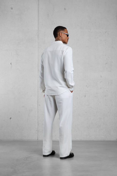 WHITE LINEN SHIRT