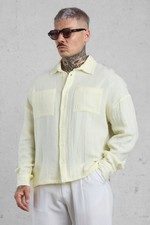 LEMON MUSLIN OVERSIZED SHIRT