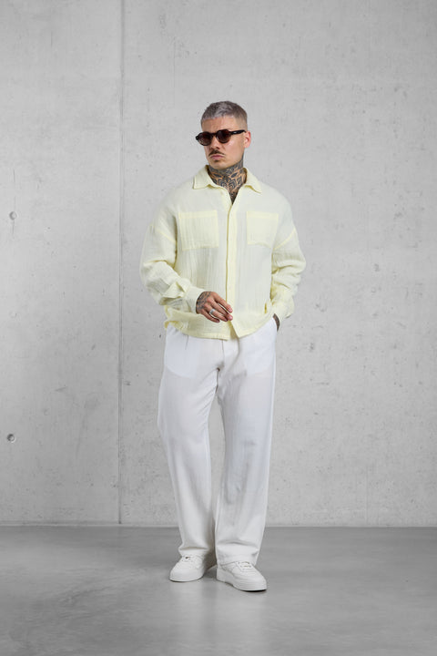 LEMON MUSLIN OVERSIZED SHIRT
