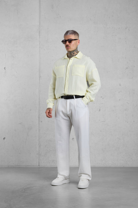 LEMON MUSLIN OVERSIZED SHIRT