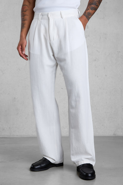 WHITE LINEN PANTS