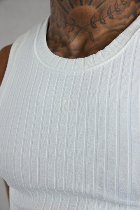 CREAM RIP TANK TOP