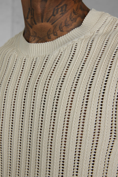 SAND KNIT TANK TEE