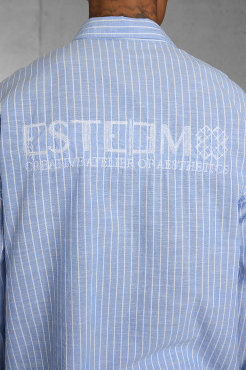 RIVIERABLUE STRIPED OVERSIZED SHIRT