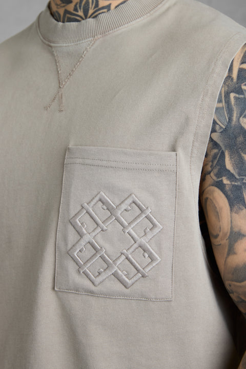 VINTAGE KHAKI OVERSIZED TANK TEE