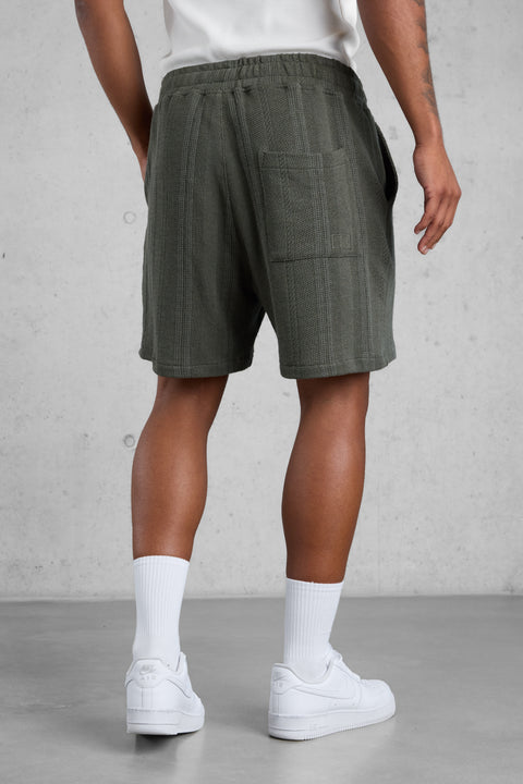 KHAKI KNIT SHORTS