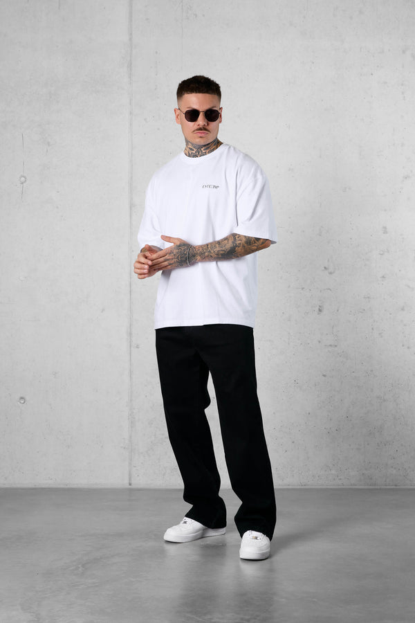 WASHED BLACK LOOSE JEANS