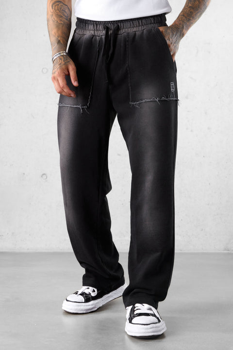 WASHED GREY ICON LOOSE SWEATPANTS
