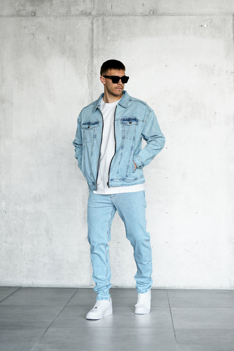 WASHED ICEBLUE JEANS JACKET