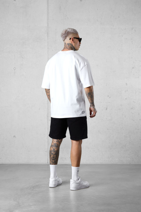 WHITE BEACHGREEN CURVE OVERSIZED TEE