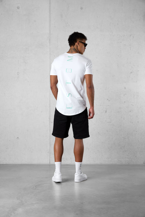 WHITE BEACHGREEN VERTICAL TEE