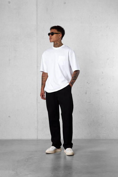 WHITE ICON POCKET OVERSIZED TEE